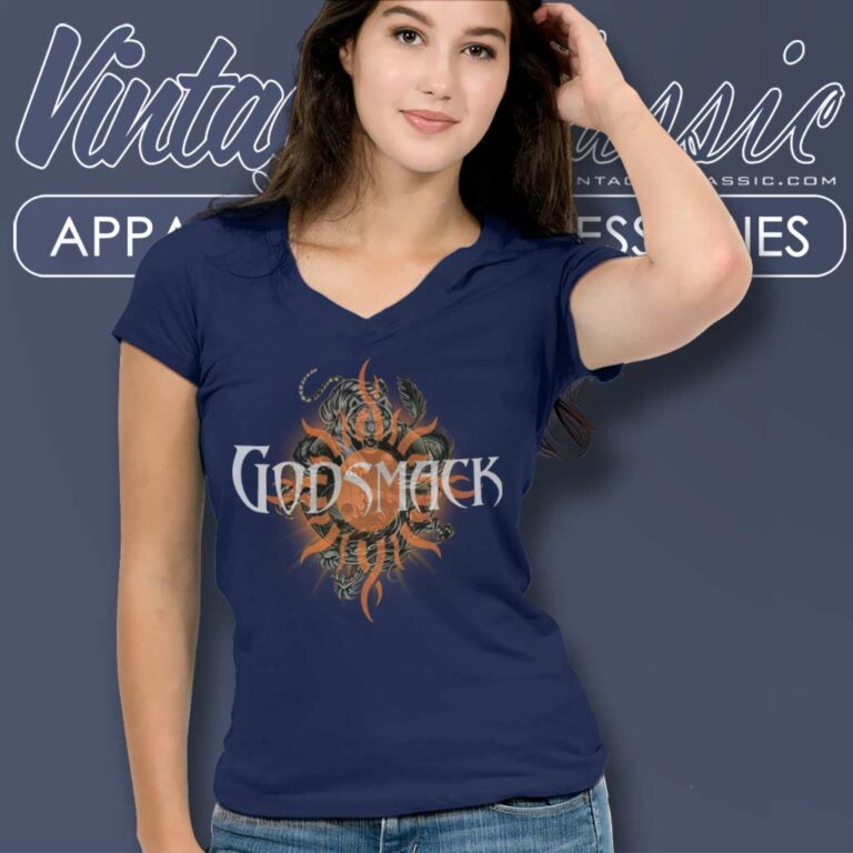 Godsmack Logo V Neck TShirt Godsmack Logo V Neck TShirt