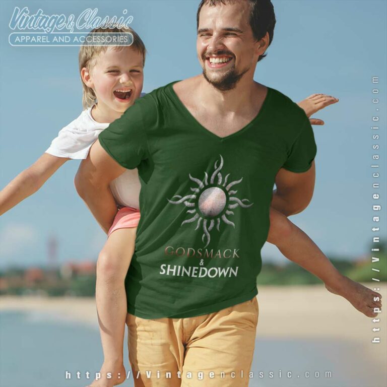 Godsmack Shinedown V Neck TShirt Godsmack Shinedown V Neck TShirt
