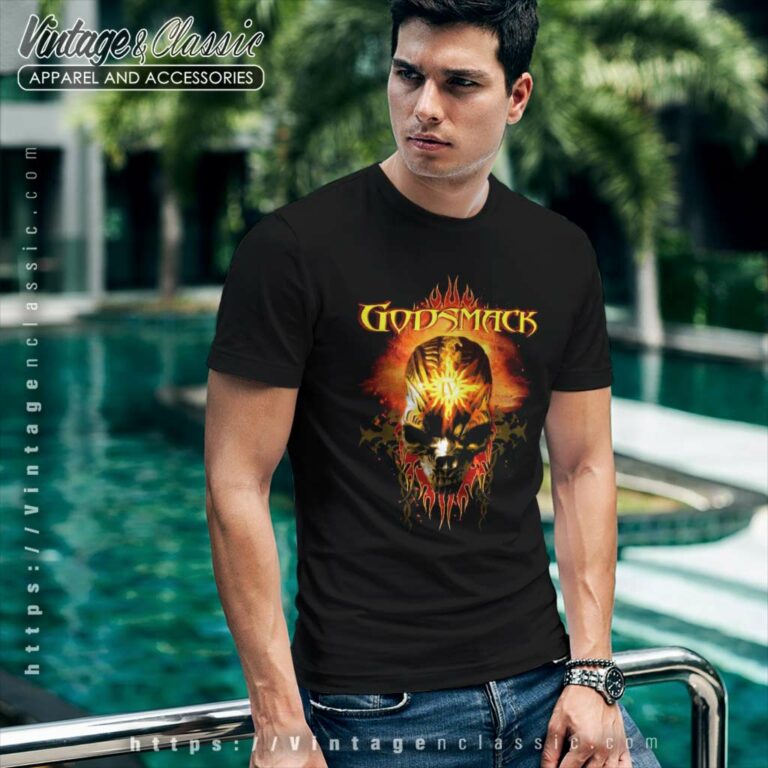 Godsmack Skull Flame T Shirt Godsmack Skull Flame T Shirt