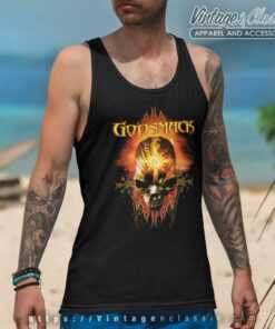 Godsmack Skull Flame Tank Top Racerback