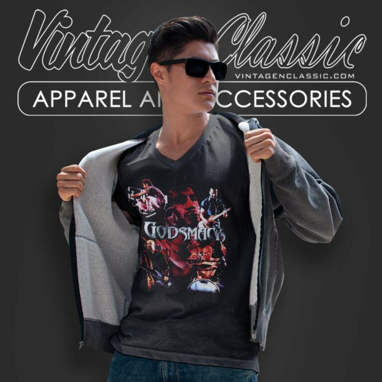 Godsmack Smack This Tour V Neck TShirt Godsmack Smack This Tour V Neck TShirt