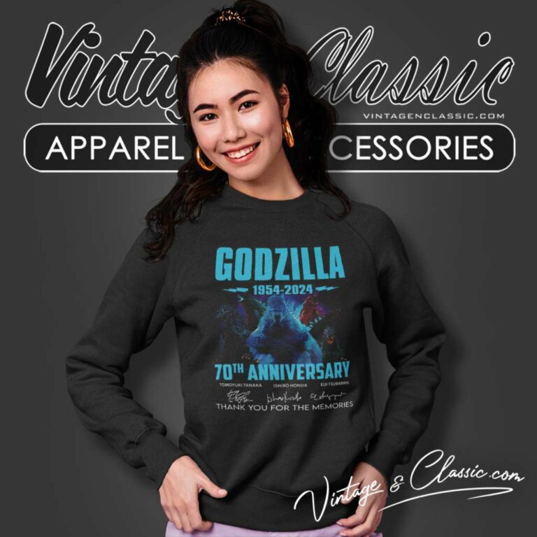 Godzilla 1954 2024 Anniversary Thank You For The Memories Sweatshirt Godzilla 1954 2024 Anniversary Thank You For The Memories Sweatshirt