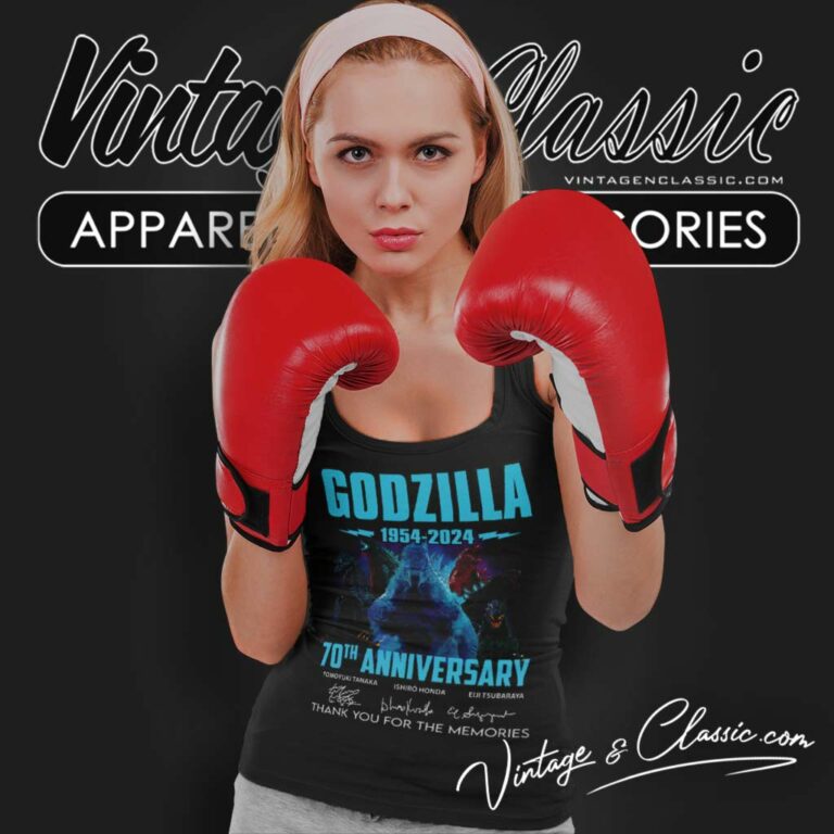 Godzilla 1954 2024 Anniversary Thank You For The Memories Tank Top Racerback Godzilla 1954 2024 Anniversary Thank You For The Memories Tank Top Racerback
