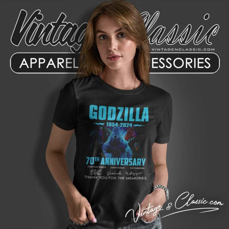 Godzilla 1954 2024 Anniversary Thank You For The Memories Women TShirt Godzilla 1954 2024 Anniversary Thank You For The Memories Women TShirt