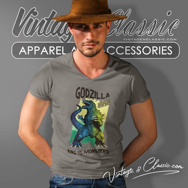 Godzilla King Of The Monsters V Neck TShirt Godzilla King Of The Monsters V Neck TShirt