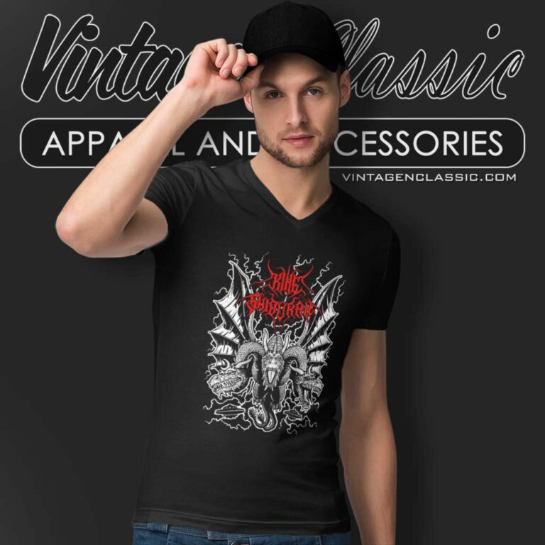 Godzilla Metalcropolis King Ghidorah V Neck TShirt Godzilla Metalcropolis King Ghidorah V Neck TShirt