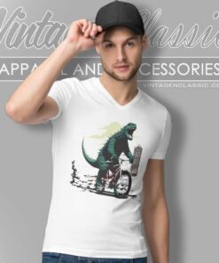 Godzilla Minus One Bike Lover Shirt Funny V Neck TShirt