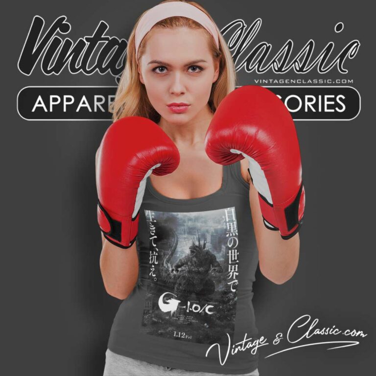 Godzilla Minus One Black And White Poster Tank Top Racerback Godzilla Minus One Black And White Poster Tank Top Racerback