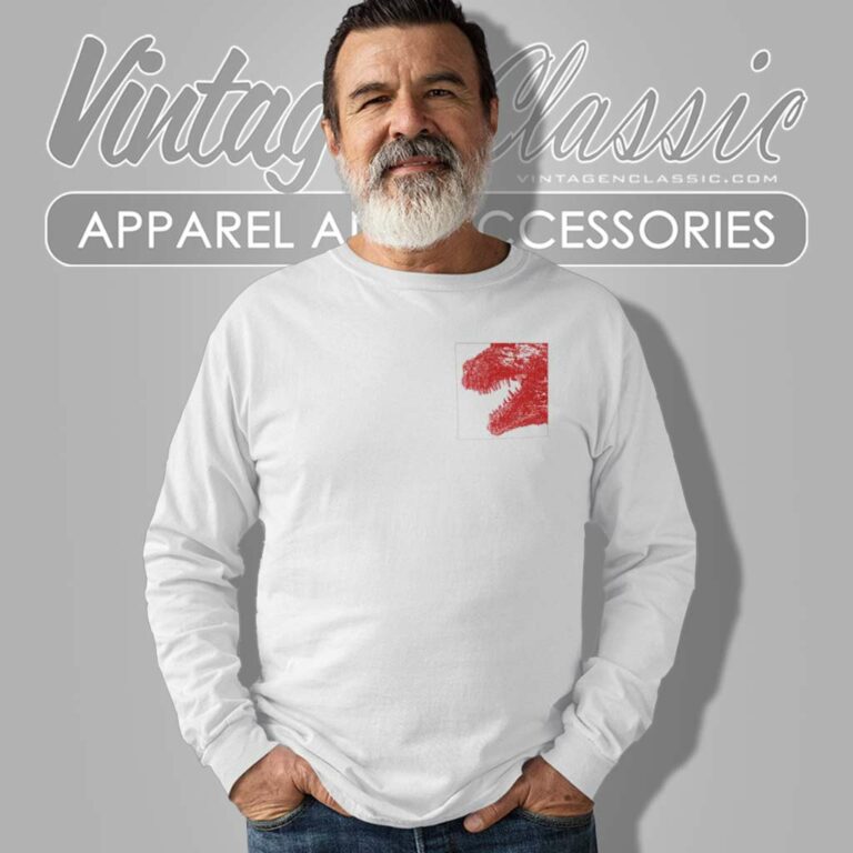Godzilla Minus One Dorsal Fin Shirt Red Long Sleeve Tee Godzilla Minus One Dorsal Fin Shirt Red Long Sleeve Tee
