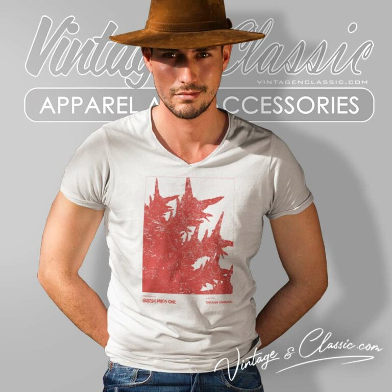 Godzilla Minus One Dorsal Fin V Neck TShirt Godzilla Minus One Dorsal Fin V Neck TShirt