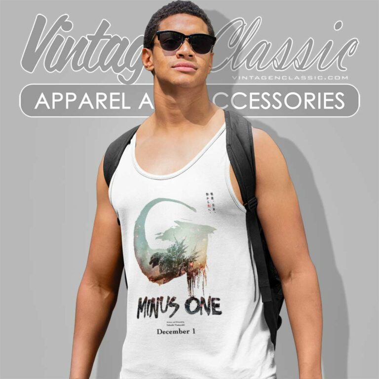 Godzilla Minus One Movie Poster 2023 Tank Top Racerback Godzilla Minus One Movie Poster 2023 Tank Top Racerback