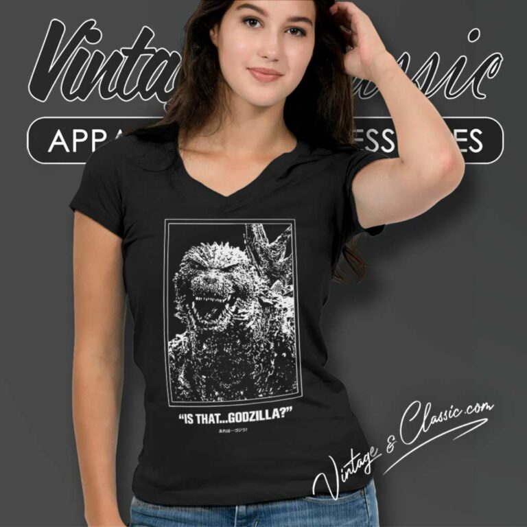 Godzilla Minus One Opening Night Japan V Neck TShirt Godzilla Minus One Opening Night Japan V Neck TShirt