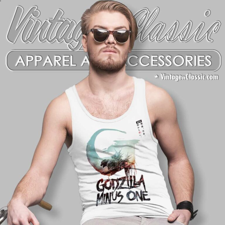 Godzilla Minus One Poster Tank Top Racerback Godzilla Minus One Poster Tank Top Racerback