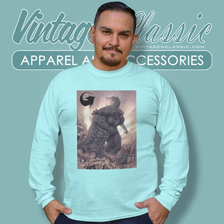 Godzilla Minus One Shirt Gift For Fan Long Sleeve Tee Godzilla Minus One Shirt Gift For Fan Long Sleeve Tee