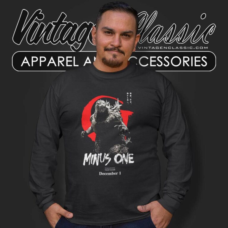 Godzilla Minus One Shirt Godzilla Gift For Fans Long Sleeve Tee Godzilla Minus One Shirt Godzilla Gift For Fans Long Sleeve Tee