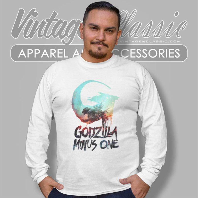 Godzilla Minus One Shirt King Of The Monsters Movie Long Sleeve Tee 1 Godzilla Minus One Shirt King Of The Monsters Movie Long Sleeve Tee 1
