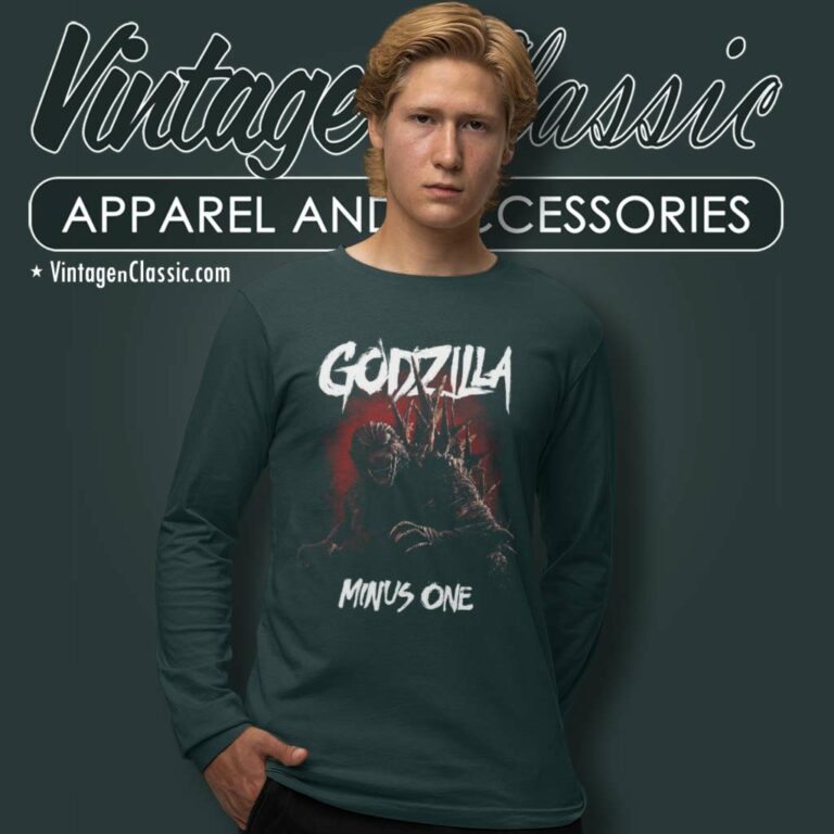 Godzilla Minus One Shirt King Of The Monsters Movie Long Sleeve Tee Godzilla Minus One Shirt King Of The Monsters Movie Long Sleeve Tee
