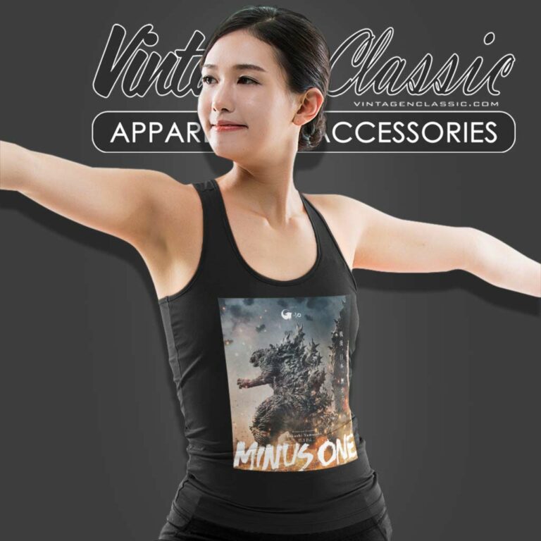 Godzilla Minus One Shirt Poster 2023 Film Tank Top Racerback 1 Godzilla Minus One Shirt Poster 2023 Film Tank Top Racerback 1