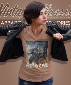 Godzilla Minus One Shirt Poster 2023 Film V Neck TShirt 1