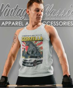 Godzilla Minus One Shirt Vintage Godzilla And Car 6 Godzilla Minus One Shirt Vintage Godzilla And Car Tank Top Racerback 1