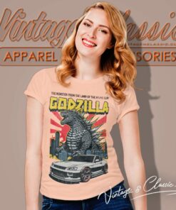 Godzilla Minus One Shirt Vintage Godzilla And Car 5 Godzilla Minus One Shirt Vintage Godzilla And Car Women TShirt 1