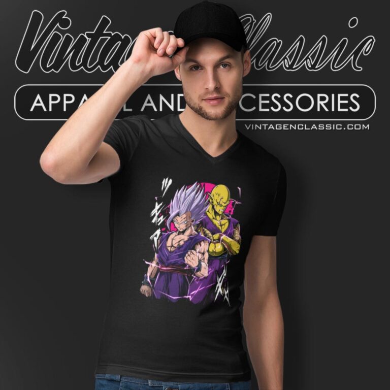 Gohan Beast X Golden Piccolo V Neck TShirt Gohan Beast X Golden Piccolo V Neck TShirt