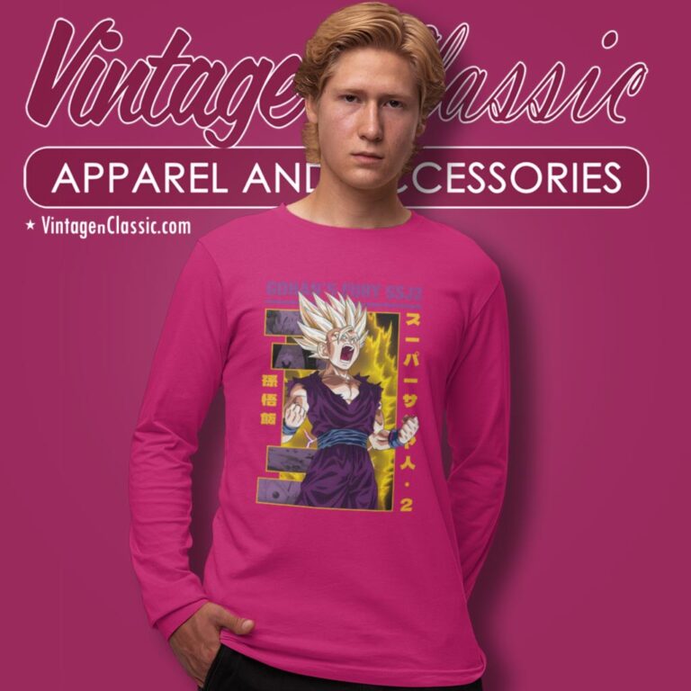 Gohans Fury Ssj12 Long Sleeve Tee Gohans Fury Ssj12 Long Sleeve Tee