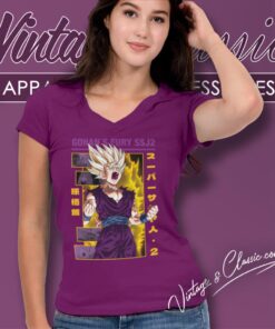 Gohans Fury Ssj12 V Neck TShirt