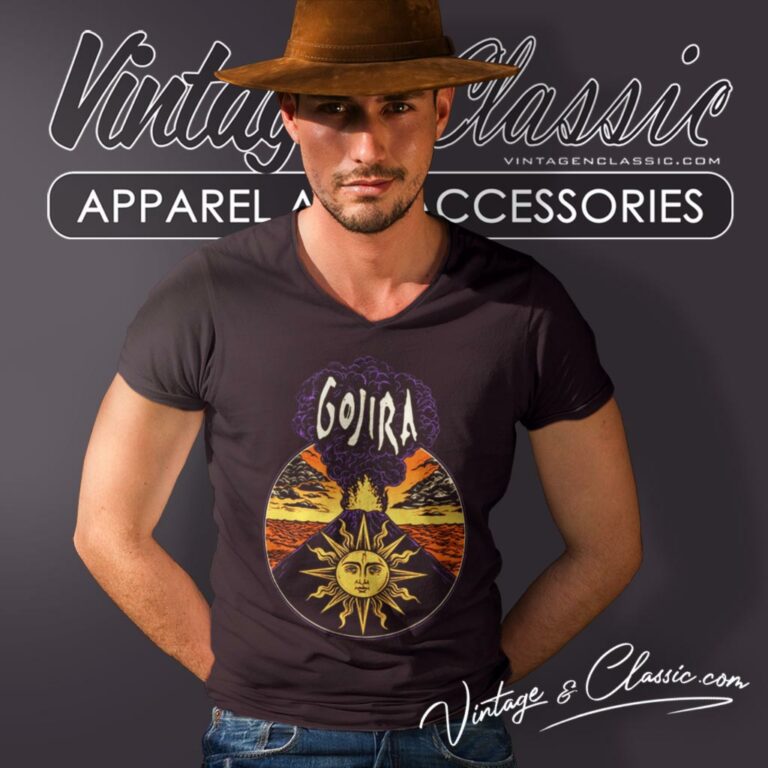 Gojira Magma Reimagined V Neck TShirt Gojira Magma Reimagined V Neck TShirt