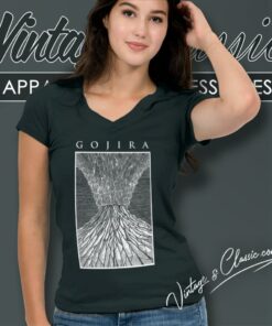 Gojira Magma Sketch V Neck TShirt