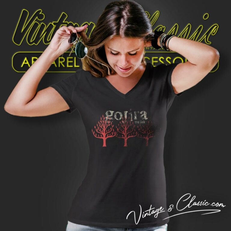 Gojira Shirt The Link Three Trees V Neck TShirt Gojira Shirt The Link Three Trees V Neck TShirt