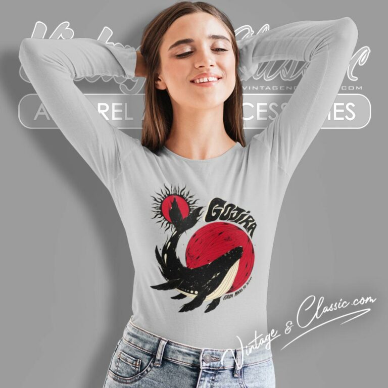 Gojira Shirt Whale Sun Moon Long Sleeve Tee Gojira Shirt Whale Sun Moon Long Sleeve Tee