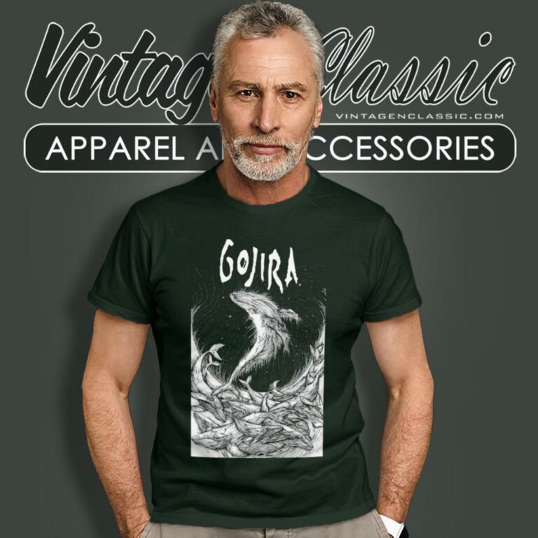 Gojira Woodblock Whales T Shirt Gojira Woodblock Whales T Shirt