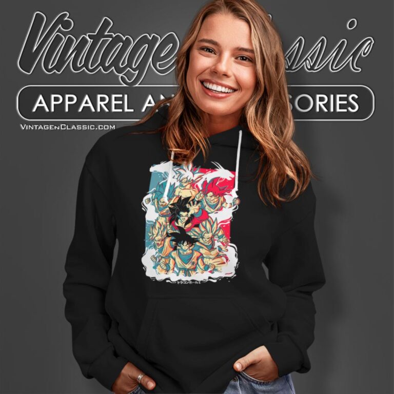 Goku Evolution Retro Art Hoodie Goku Evolution Retro Art Hoodie