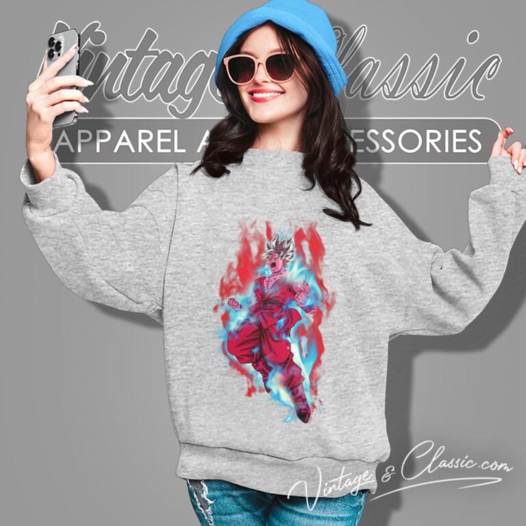 Goku Super Saiyan Blue Kaioken X10 Dragon Ball Sweatshirt Goku Super Saiyan Blue Kaioken X10 Dragon Ball Sweatshirt