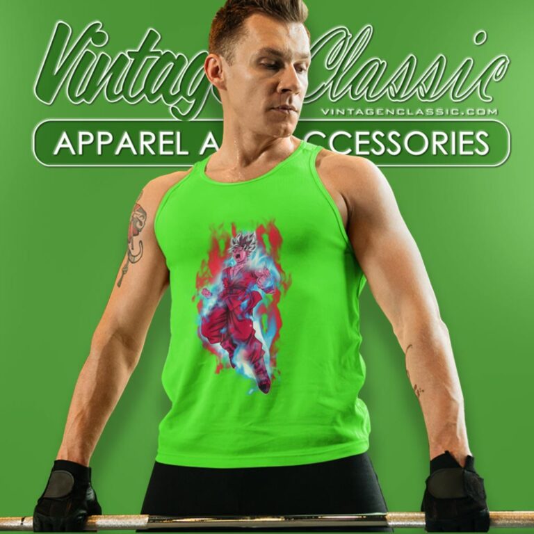 Goku Super Saiyan Blue Kaioken X10 Dragon Ball Tank Top Racerback Goku Super Saiyan Blue Kaioken X10 Dragon Ball Tank Top Racerback