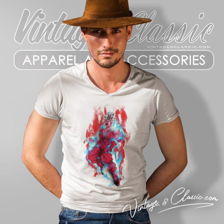 Goku Super Saiyan Blue Kaioken X10 Dragon Ball V Neck TShirt Goku Super Saiyan Blue Kaioken X10 Dragon Ball V Neck TShirt