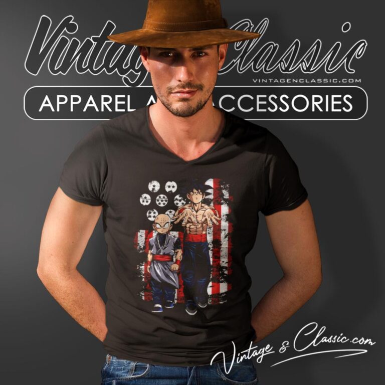 Goku X Krillin Gangster Dragon Ball Z V Neck TShirt Goku X Krillin Gangster Dragon Ball Z V Neck TShirt