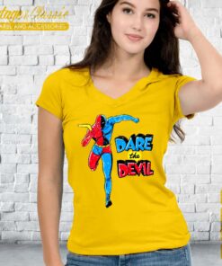 Golden Age Daredevil Comic Design Marvel Vneck