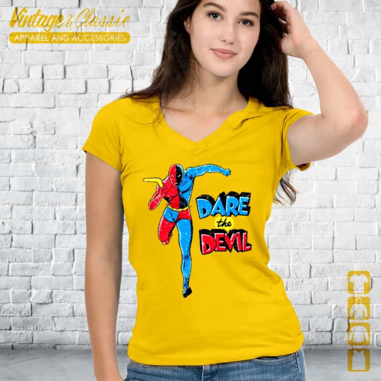 Golden Age Daredevil Comic Design Marvel Vneck Golden Age Daredevil Comic Design Marvel Vneck