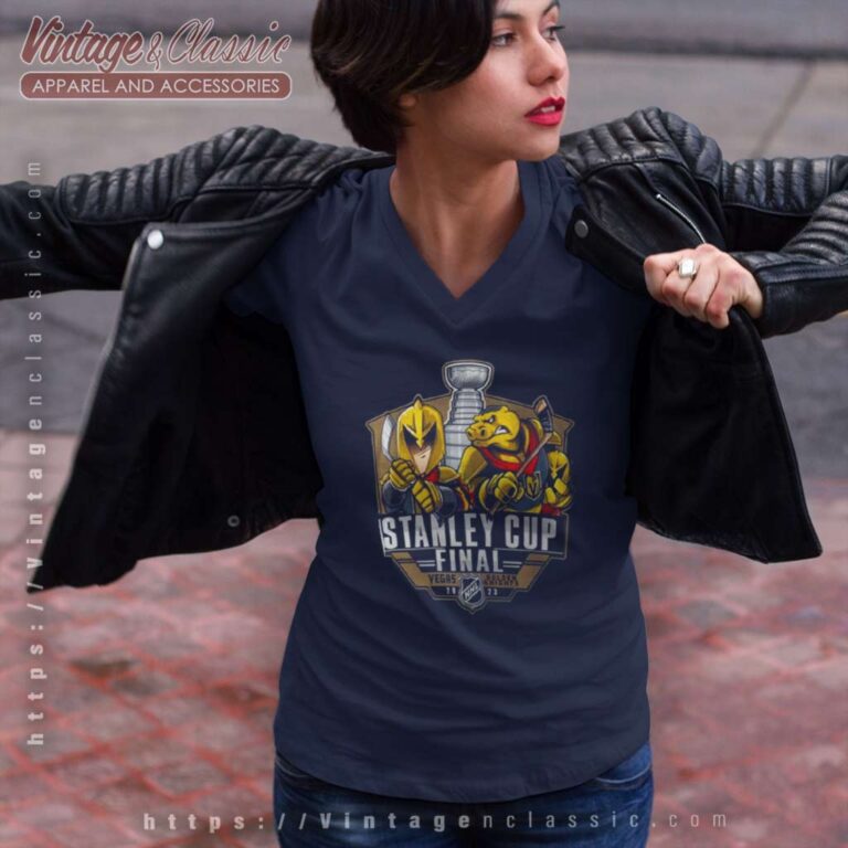 Golden Knights Mascot Stanley Cup Final V Neck TShirt Golden Knights Mascot Stanley Cup Final V Neck TShirt