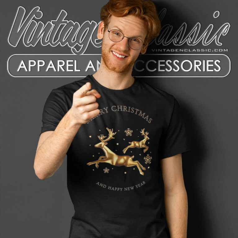 Golden Merry Christmas Happy New Year T Shirt Golden Merry Christmas Happy New Year T Shirt