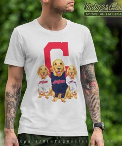 Golden Retriever Cleveland Indians T Shirt