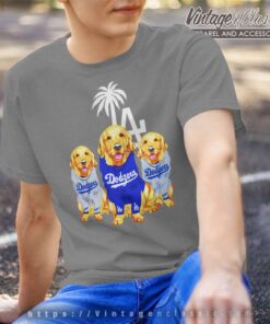 Golden Retriever Los Angeles Dodgers T Shirt