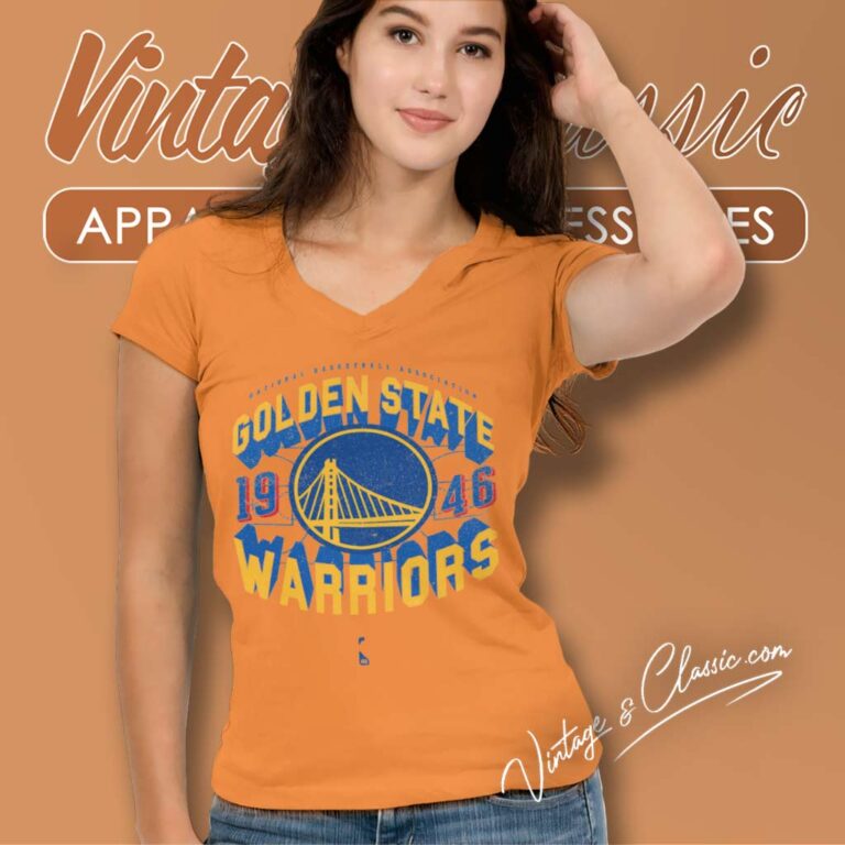 Golden State Warriors Court Premium V Neck TShirt Golden State Warriors Court Premium V Neck TShirt