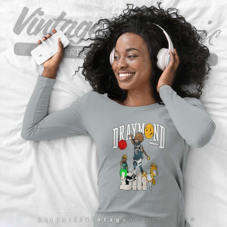 Golden State Warriors Draymond Green Cartoon Long Sleeve Tee Golden State Warriors Draymond Green Cartoon Long Sleeve Tee