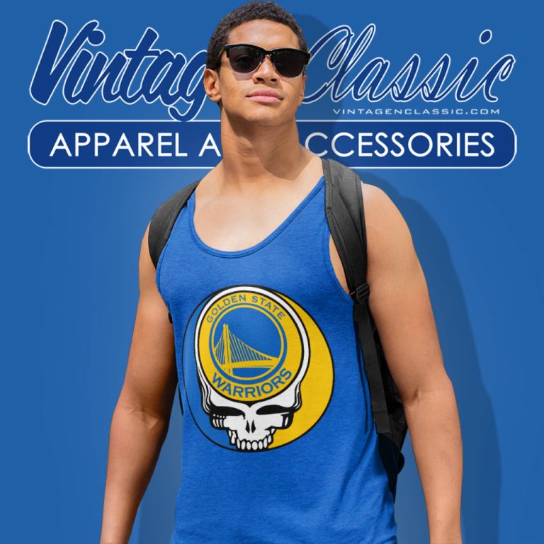Golden State Warriors Grateful Dead Steal Your Face Tank Top Racerback Golden State Warriors Grateful Dead Steal Your Face Tank Top Racerback