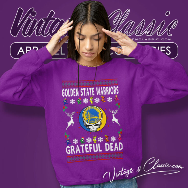 Golden State Warriors Grateful Dead Ugly Christmas Sweatshirt Golden State Warriors Grateful Dead Ugly Christmas Sweatshirt