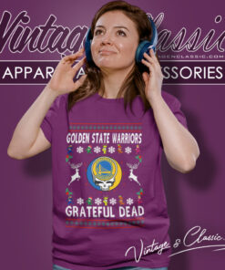 Golden State Warriors Grateful Dead Ugly Christmas Women T Shirt