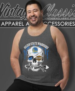 Golden State Warriors Harley Davidson Skull Tank Top Racerback